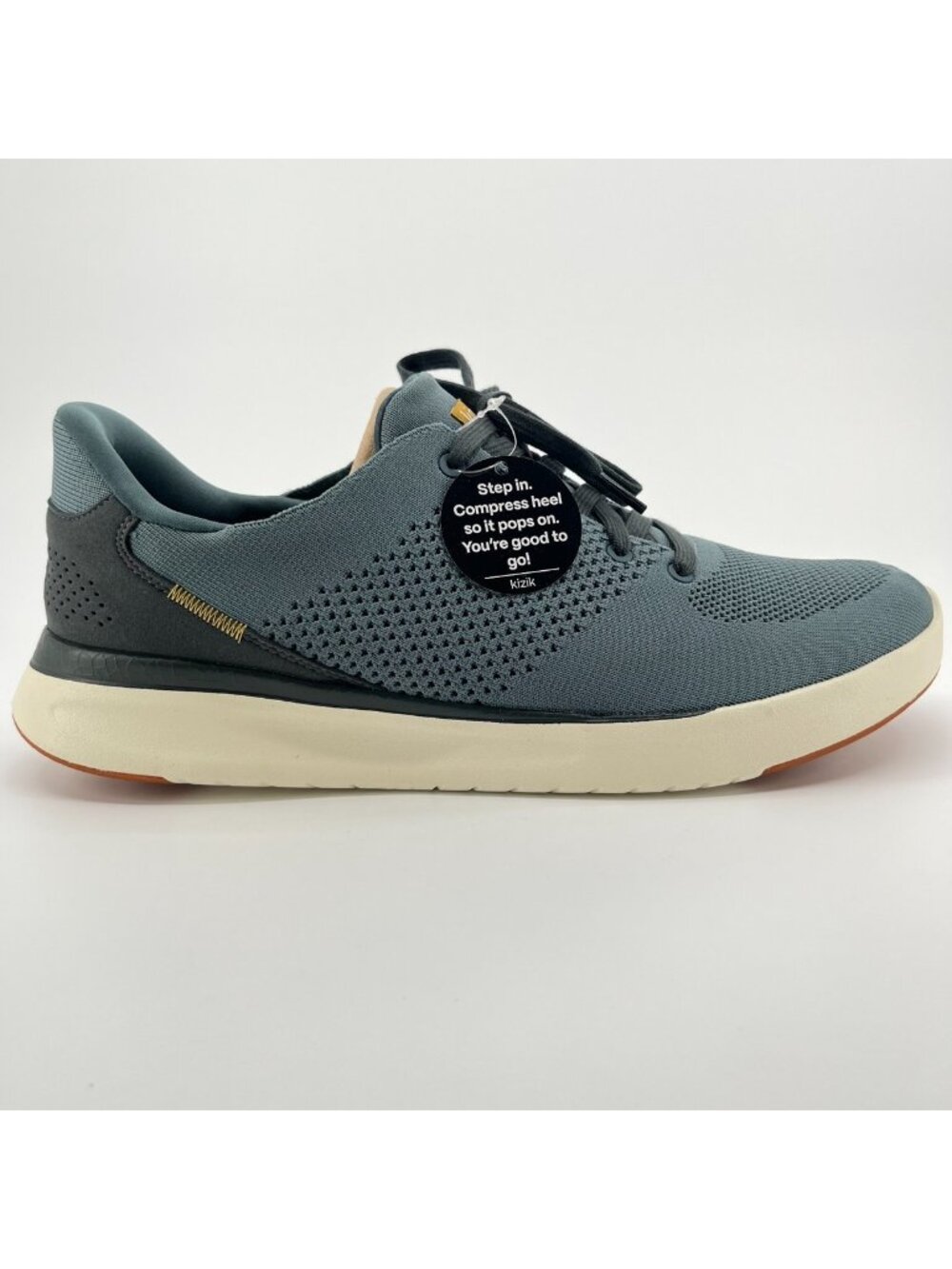Kizik Lima Mens Size 13 Blue Athletic Running Hands Free Knit Shoes Sneakers